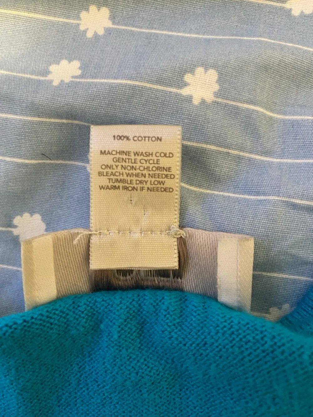 LOFT Teal Scoop Neck Sweater with Cuff Buttons - Picture 8 of 8